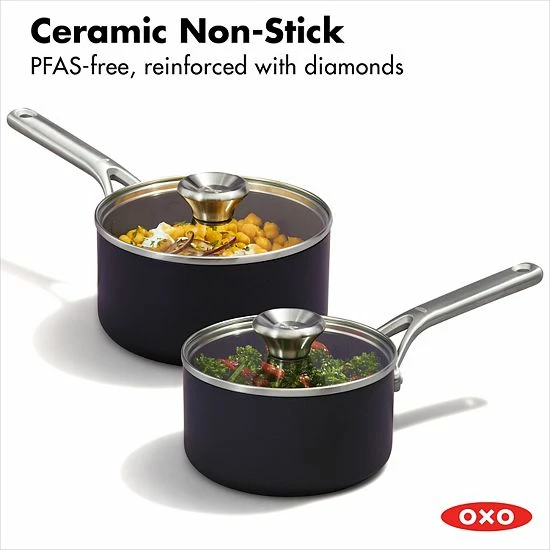 OXO Professional Ceramic Non-Stick 2-pc. Saucepan Set - Image 2
