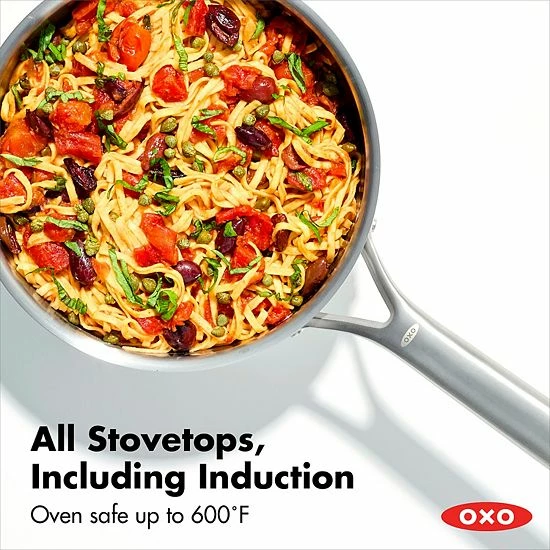 OXO Mira Tri-Ply Stainless Steel 2.5-qt. Chef's Pan With Lid - Image 5